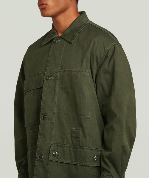 G-STAR(ジースター)の「Reversible Overshirt/リバーシブルオーバーサイズリラックスシャツジャケット/カモ柄(シャツ/ブラウス・メンズ・カーキ・X-LARGE/X-SMALL/LARGE/MEDIUM/SMALL)」の5枚目の写真