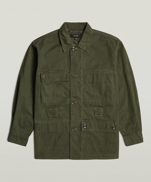 G-STAR(ジースター)の「Reversible Overshirt/リバーシブルオーバーサイズリラックスシャツジャケット/カモ柄(シャツ/ブラウス・メンズ・カーキ・X-LARGE/X-SMALL/LARGE/MEDIUM/SMALL)」の6枚目の写真