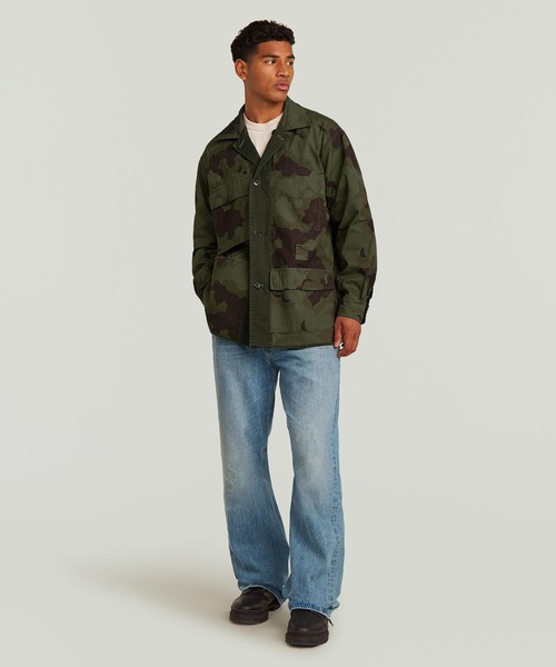 G-STAR(ジースター)の「Reversible Overshirt/リバーシブルオーバーサイズリラックスシャツジャケット/カモ柄(シャツ/ブラウス・メンズ・カーキ・X-LARGE/X-SMALL/LARGE/MEDIUM/SMALL)」の2枚目の写真