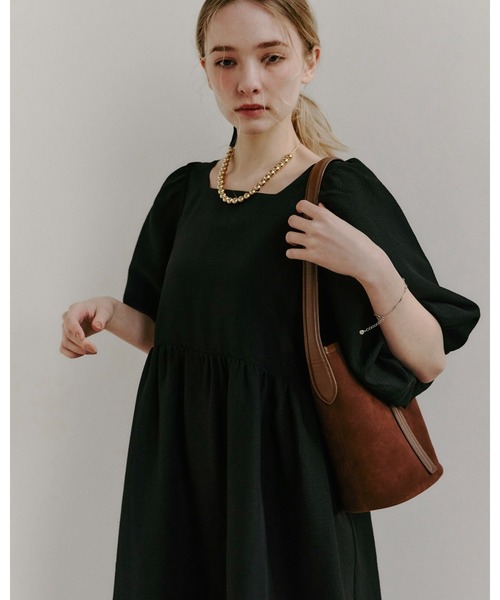 nunela（ヌネラ）の「バケツショルダー【No.12】（ショルダーバッグ・レディース・ブラウン/ライトブルー/ブラック・FREE）」の13枚目の写真