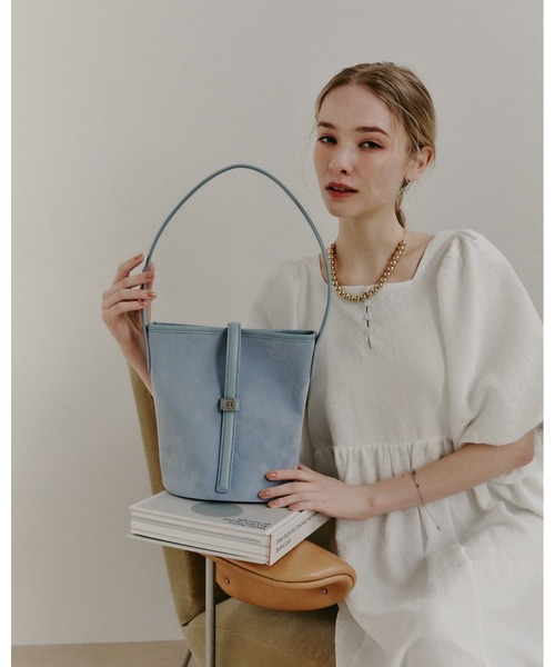 nunela（ヌネラ）の「バケツショルダー【No.12】（ショルダーバッグ・レディース・ブラウン/ライトブルー/ブラック・FREE）」の11枚目の写真