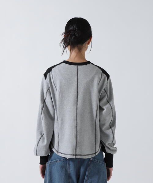 AULA AILA(アウラアイラ)の「AULA AILA(アウラ アイラ)別注2WAYキーネックプルオーバー(Tシャツ/カットソー・レディース・アイボリー/ブラック・F)」の16枚目の写真