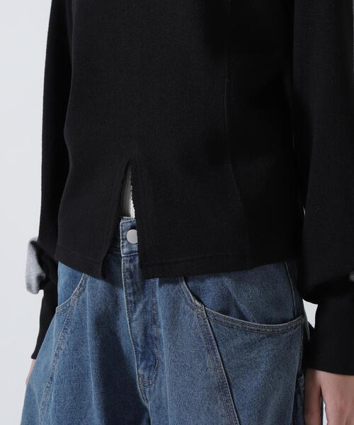 AULA AILA(アウラアイラ)の「AULA AILA(アウラ アイラ)別注2WAYキーネックプルオーバー(Tシャツ/カットソー・レディース・アイボリー/ブラック・F)」の19枚目の写真