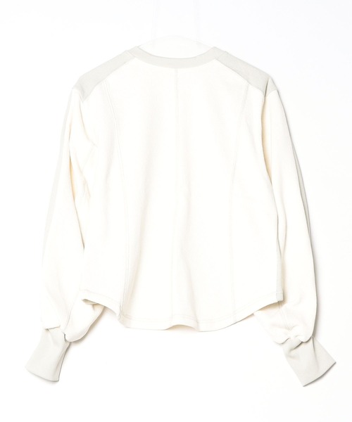 AULA AILA(アウラアイラ)の「AULA AILA(アウラ アイラ)別注2WAYキーネックプルオーバー(Tシャツ/カットソー・レディース・アイボリー/ブラック・F)」の8枚目の写真