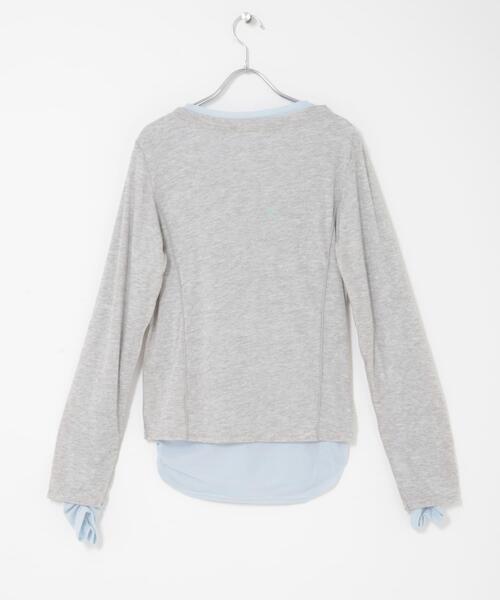 KBF（ケイビーエフ）の「バイカラーレイヤードカットソー（Tシャツ/カットソー・レディース・グレー/チャコールグレー/ブラウン・ONE）」の14枚目の写真