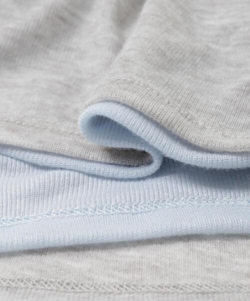 KBF（ケイビーエフ）の「バイカラーレイヤードカットソー（Tシャツ/カットソー・レディース・グレー/チャコールグレー/ブラウン・ONE）」の13枚目の写真