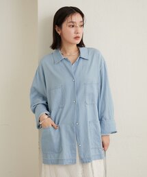 シアーデニムカバーオール