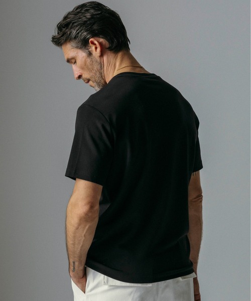 CIRCLEE(サークリー)の「CIRCLEE(サークリー)ウールブレンド クルーネックTシャツ(Tシャツ/カットソー・メンズ・ブラック・M)」の4枚目の写真