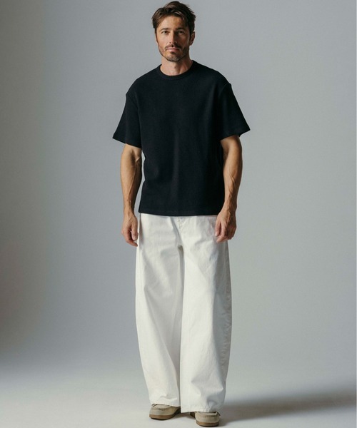 CIRCLEE(サークリー)の「CIRCLEE(サークリー)ウールブレンド クルーネックTシャツ(Tシャツ/カットソー・メンズ・ブラック・M)」の5枚目の写真