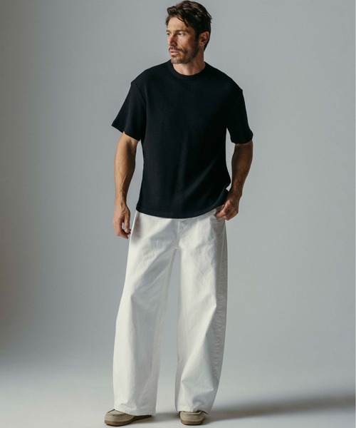 CIRCLEE(サークリー)の「CIRCLEE(サークリー)ウールブレンド クルーネックTシャツ(Tシャツ/カットソー・メンズ・ブラック・M)」の6枚目の写真