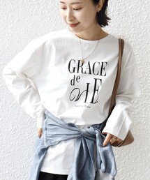 ロング スリーブ プリント TEE