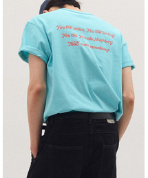 PRIVATE NEIGHBORS（プライベートネイバーズ）の「レタリングポケットT-スカイブルー（Tシャツ/カットソー）」