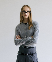 MAIS（マイス）の「PEARLY BUTTON WOOL CARDIGAN / GRAY（カーディガン/ボレロ）」