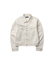 EDWARDMAX（エドワードマックス）の「[エドワードマックス] 季節の変わり目 コットントラッカーデニムジャケット (エクリュ)（デニムジャケット）」