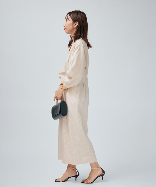 DOTジャガード ウエストシェイプワンピース（ワンピース）｜VERMEIL