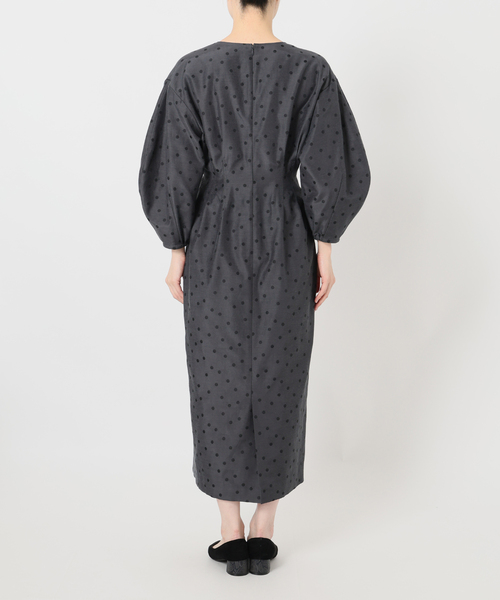 DOTジャガード ウエストシェイプワンピース（ワンピース）｜VERMEIL