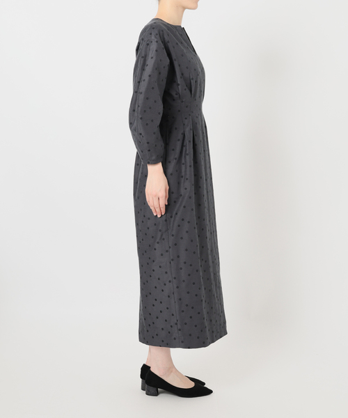 DOTジャガード ウエストシェイプワンピース（ワンピース）｜VERMEIL