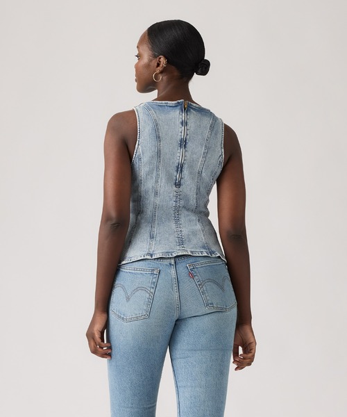 Levi's（リーバイス）の「Levi's/リーバイス レイトン ペプラムトップ（Tシャツ/カットソー・レディース・インディゴブルー・XS/S/M）」の3枚目の写真