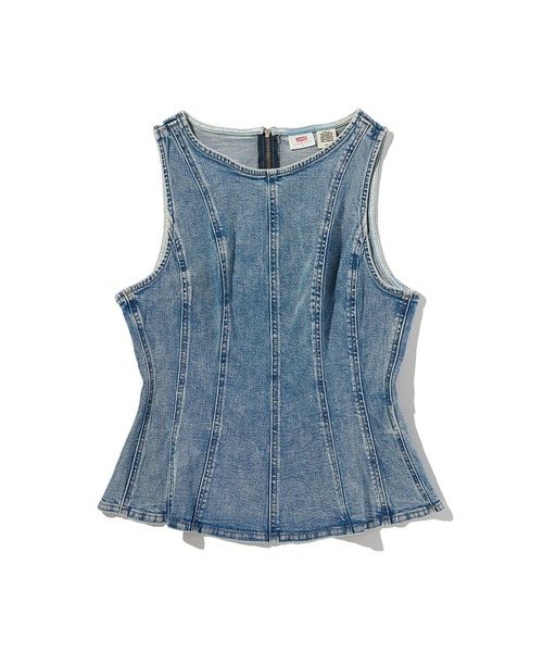 Levi's（リーバイス）の「Levi's/リーバイス レイトン ペプラムトップ（Tシャツ/カットソー・レディース・インディゴブルー・XS/S/M）」の4枚目の写真