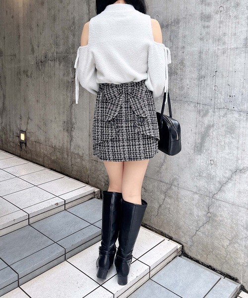 INGNI（イング）の「バックリボンツイードタイトミニスカパン（スカート・レディース・ホワイト系その他5/ブラック系その他2・FREE）」の17枚目の写真