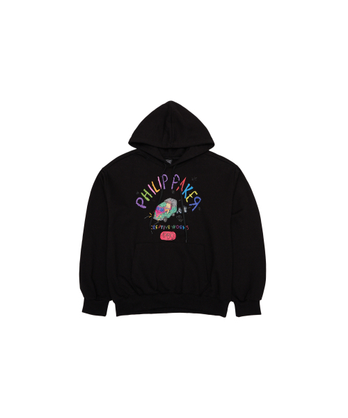 PHILIPPAKER(フィリップペイカー)の「ミニバスクレヨン フードパーカー ブラック(パーカー・レディース・その他・M/L/XL)」の6枚目の写真