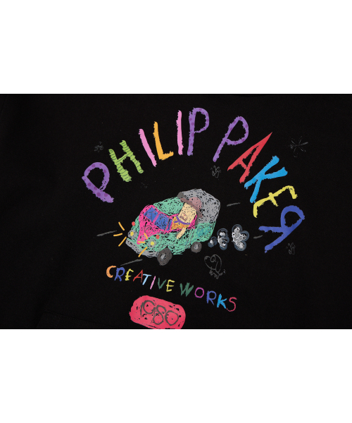 PHILIPPAKER(フィリップペイカー)の「ミニバスクレヨン フードパーカー ブラック(パーカー・レディース・その他・M/L/XL)」の8枚目の写真
