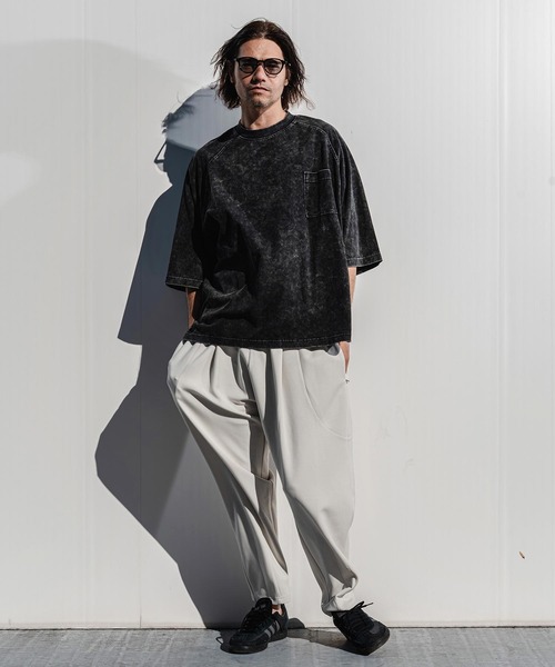 CAMBIO(カンビオ)の「mp14528-Lyocell Blend Lightweight Cardboard Knit Pants バルーンパンツ(S65626cmb)(その他パンツ・メンズ・ブラック/ダークブルー/チャコール/キナリ・S/M/L)」の8枚目の写真