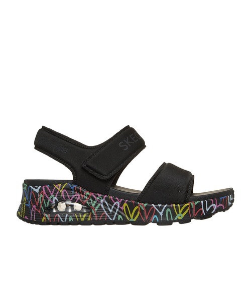 SKECHERS(スケッチャーズ)の「JGOLDCROWN ウノ シー オブ ラブ(サンダル・レディース・ブラック/ホワイト×ホワイト・23cm/24cm)」の4枚目の写真