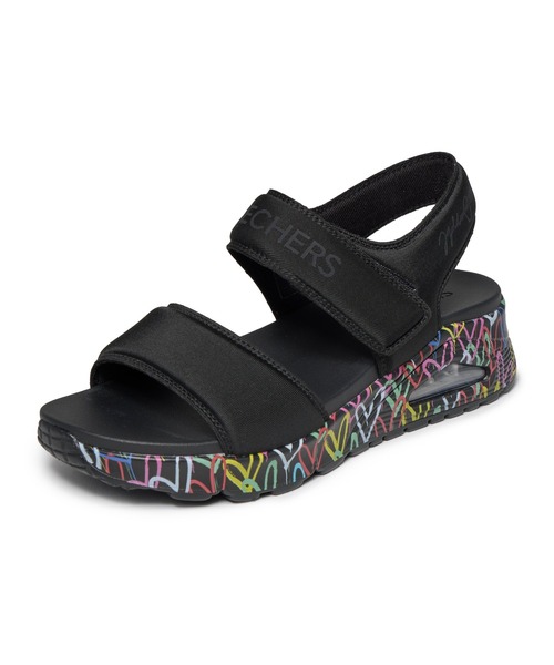 SKECHERS(スケッチャーズ)の「JGOLDCROWN ウノ シー オブ ラブ(サンダル・レディース・ブラック/ホワイト×ホワイト・23cm/24cm)」の6枚目の写真