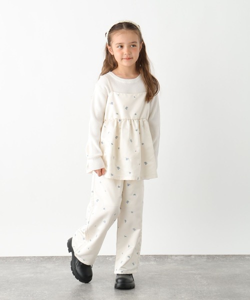 GLOBAL WORK(グローバルワーク)の「サテン花刺繍パンツ/638317(その他パンツ・キッズ・アイボリー/ブラック・130cm/140cm/150cm/160cm)」の9枚目の写真