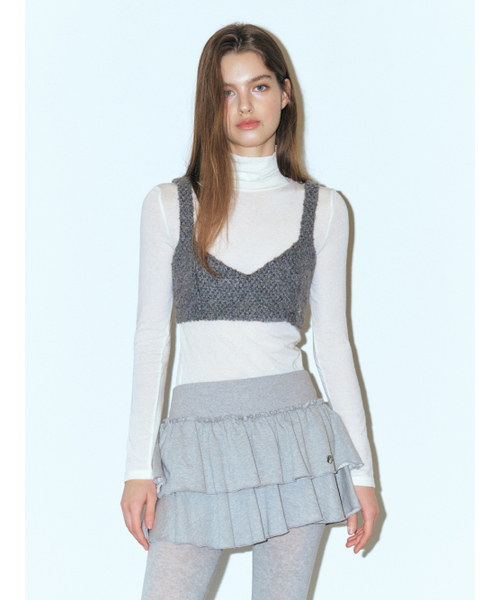 ETMON(エトモン)の「Boucle Tweed Bustier, Charcoal(Tシャツ/カットソー・レディース・その他・FREE)」の3枚目の写真