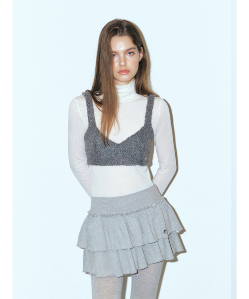 ETMON(エトモン)の「Boucle Tweed Bustier, Charcoal(Tシャツ/カットソー・レディース・その他・FREE)」の5枚目の写真