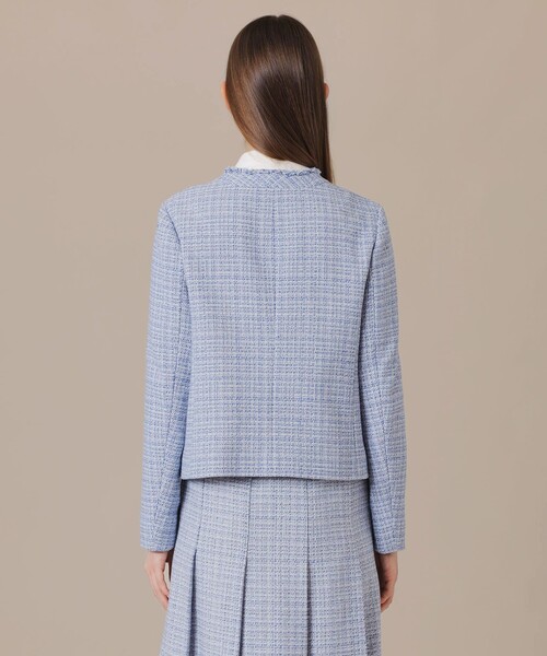 MACKINTOSH LONDON（マッキントッシュ ロンドン）の「ツイードノーカラージャケット（ノーカラージャケット・レディース・ブルー系その他4・40/38）」の5枚目の写真