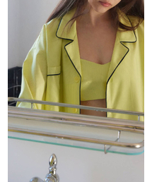 MOIFAIRE（モイフェア）の「ALL NIGHT STRIPED BRALETTE / LEMON（ルームウェア/パジャマ）」