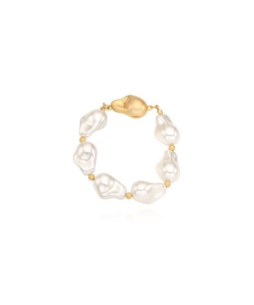 VINTAGE HOLLYWOOD(ビンテージハリウッド)の「Baroque Pearl Matte Bracelet_VH239OBR003B(ブレスレット・レディース・ゴールド・FREE)」の2枚目の写真