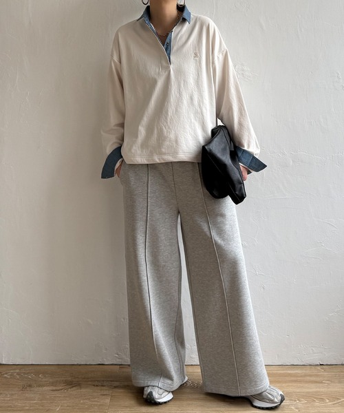 LBC（エルビーシー）の「ミニロゴ刺繍ラガープルオーバー（Tシャツ/カットソー・レディース・ネイビー/オフホワイト/ライトピンク・M）」の11枚目の写真