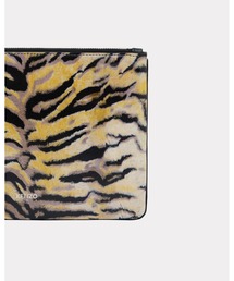 セール】'KENZO Wild Tiger' ミニ フォールド ウォレット イン レザー