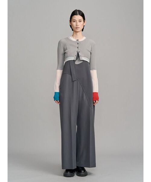 UN3D.（アンスリード）の「SHEER DOCKING SHORT KT CD / シアードッキングショートニットカーディガン（カーディガン/ボレロ・レディース・グレー/ブラック・38/36）」の21枚目の写真