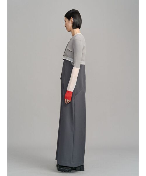 UN3D.（アンスリード）の「SHEER DOCKING SHORT KT CD / シアードッキングショートニットカーディガン（カーディガン/ボレロ・レディース・グレー/ブラック・38/36）」の22枚目の写真