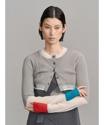 UN3D. | SHEER DOCKING SHORT KT CD / シアードッキングショートニットカーディガン(カーディガン/ボレロ)