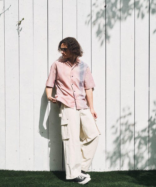 CASPER JOHN(キャスパージョン)の「Color graphic shirts/カラーグラフィックシャツ(シャツ/ブラウス・メンズ・ピンク/ブラック・SMALL/X-SMALL/LARGE/MEDIUM)」の12枚目の写真