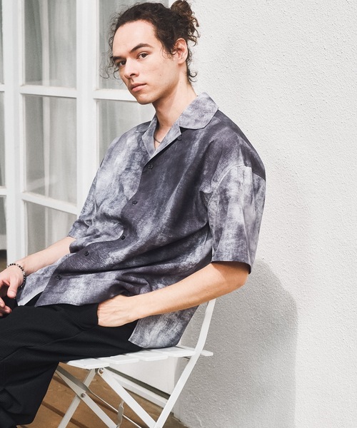 CASPER JOHN(キャスパージョン)の「Color graphic shirts/カラーグラフィックシャツ(シャツ/ブラウス・メンズ・ピンク/ブラック・SMALL/X-SMALL/LARGE/MEDIUM)」の3枚目の写真
