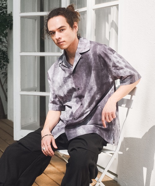 CASPER JOHN(キャスパージョン)の「Color graphic shirts/カラーグラフィックシャツ(シャツ/ブラウス・メンズ・ピンク/ブラック・SMALL/X-SMALL/LARGE/MEDIUM)」の4枚目の写真