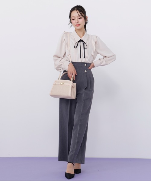 JILL by JILL STUART(ジルバイジルスチュアート)の「リボン付きピンタックブラウス(シャツ/ブラウス・レディース・ピンク/ホワイト系その他/ブルー・FREE)」の19枚目の写真