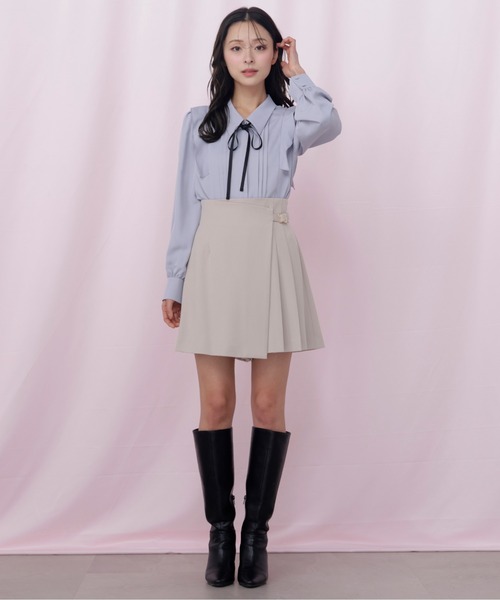 JILL by JILL STUART(ジルバイジルスチュアート)の「リボン付きピンタックブラウス(シャツ/ブラウス・レディース・ピンク/ホワイト系その他/ブルー・FREE)」の10枚目の写真