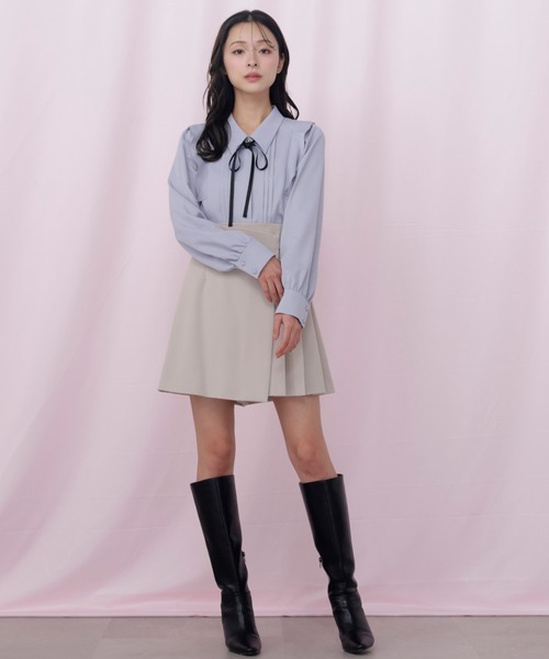 JILL by JILL STUART(ジルバイジルスチュアート)の「リボン付きピンタックブラウス(シャツ/ブラウス・レディース・ピンク/ホワイト系その他/ブルー・FREE)」の11枚目の写真