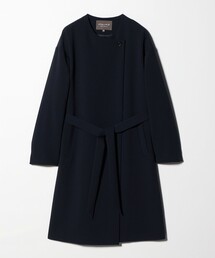 A DAY IN THE LIFE UNITED ARROWS | ダブルクロス ノーカラー ベルトコート<A DAY IN THE LIFE>(その他アウター)