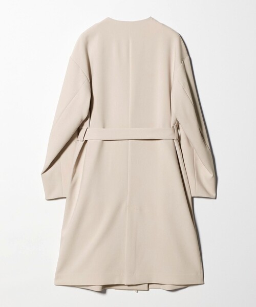 A DAY IN THE LIFE UNITED ARROWS(アデイインザライフユナイテッドアローズ)の「ダブルクロス ノーカラー ベルトコート<A DAY IN THE LIFE>(その他アウター・レディース・ブラック/ネイビー/ナチュラル・36/38)」の9枚目の写真