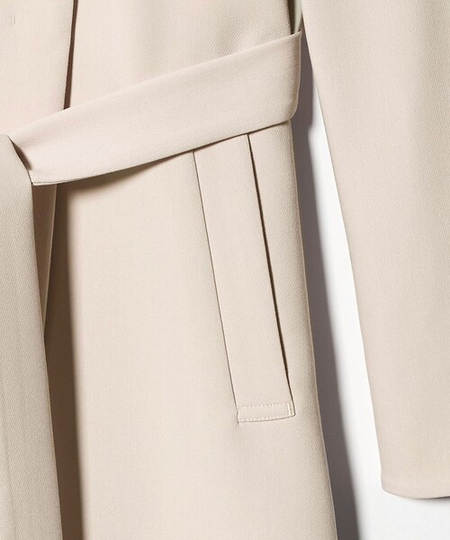 A DAY IN THE LIFE UNITED ARROWS(アデイインザライフユナイテッドアローズ)の「ダブルクロス ノーカラー ベルトコート<A DAY IN THE LIFE>(その他アウター・レディース・ブラック/ネイビー/ナチュラル・36/38)」の19枚目の写真