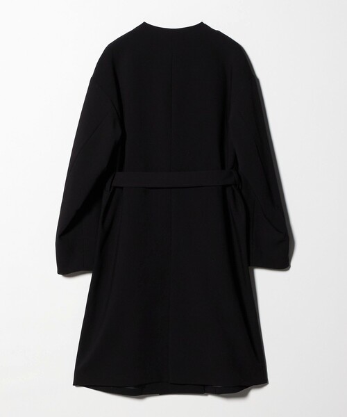 A DAY IN THE LIFE UNITED ARROWS(アデイインザライフユナイテッドアローズ)の「ダブルクロス ノーカラー ベルトコート<A DAY IN THE LIFE>(その他アウター・レディース・ブラック/ネイビー/ナチュラル・36/38)」の9枚目の写真